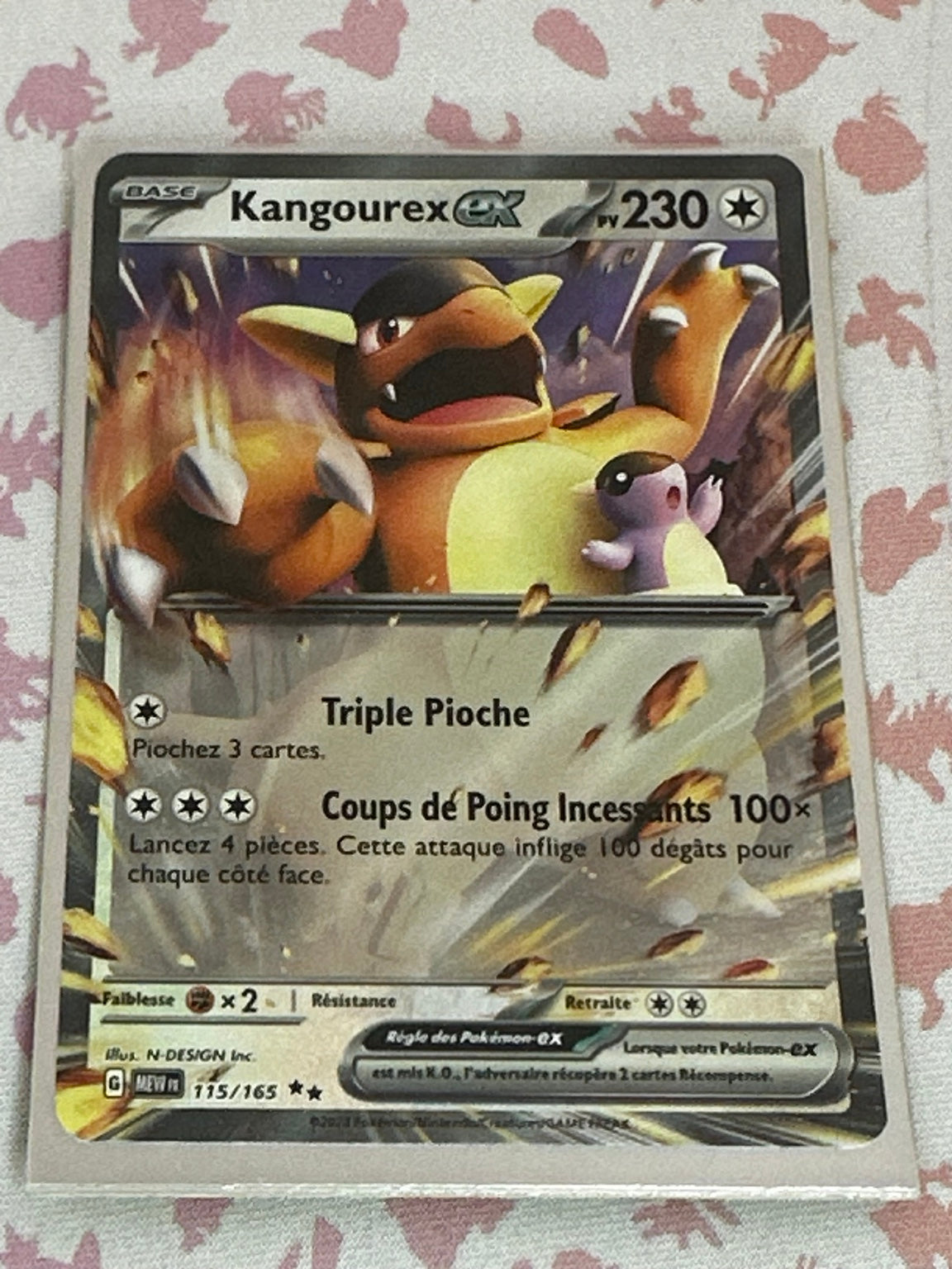 Kangourex ex 115/165 - Carte Pokémon française
